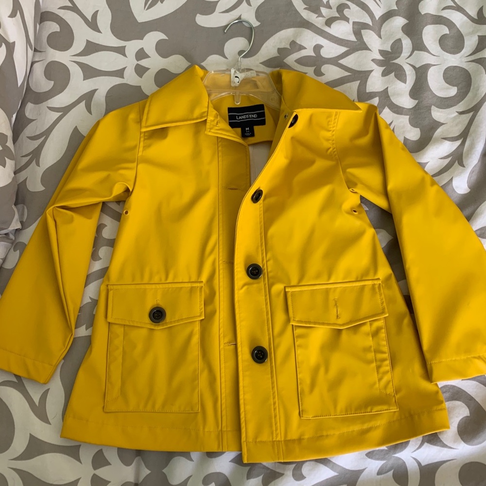 Yellow Rain coat by Lands’ End - size 5/6